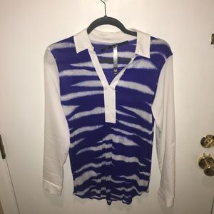 Cobalt Blue & White Kenzie Blouse